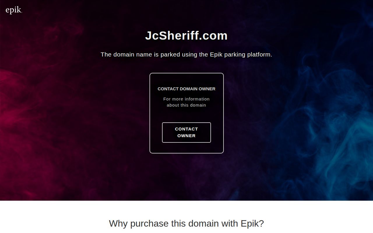 Parked former JCSO domain unavailable for Jackson County daily arrest reports
